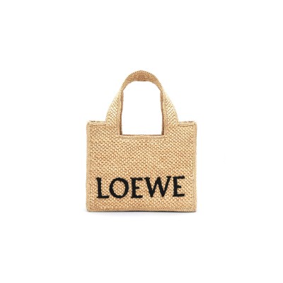 LOEWE FONT TOTE SMALL RAFFIA BAG A685B59X03NF (24*19.5*11cm)